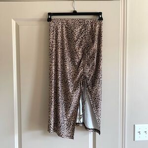 Animal Print Midi Skirt